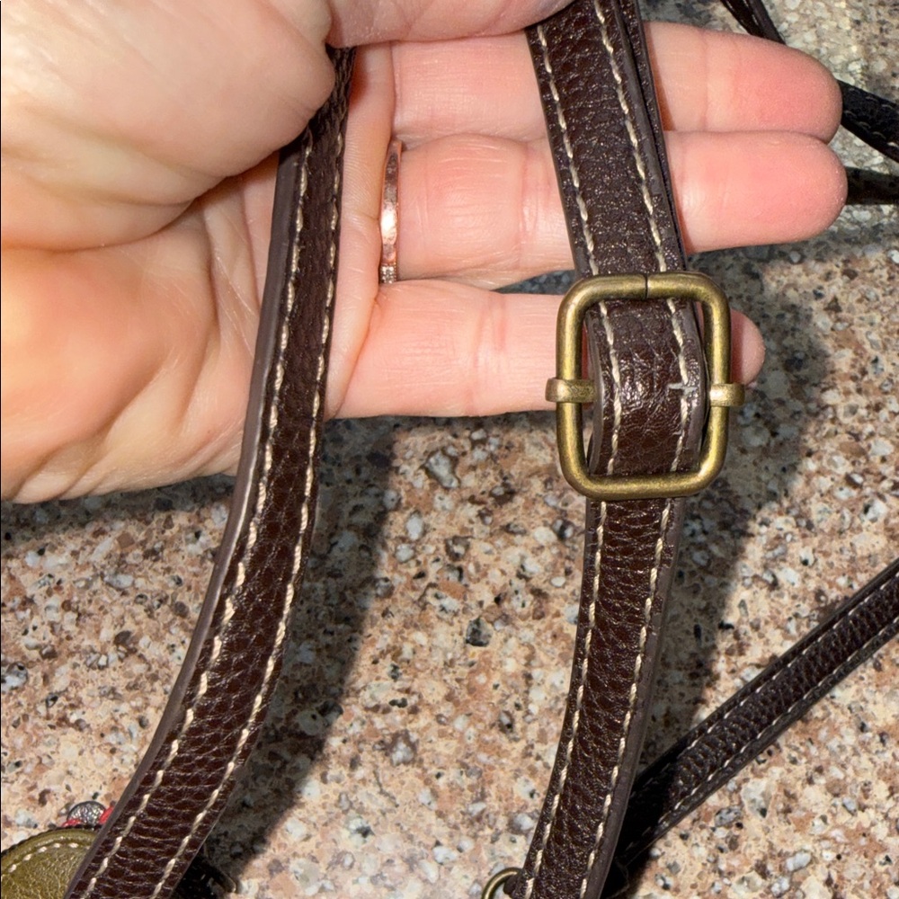 Chala Olive Crossbody Bag with Fox Accent - Picture 7 of 8